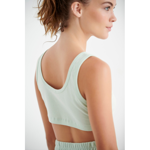 Γυναικείο cropped top SUGARFREE 22812255 πράσινο ανοιχτό Γυναικεία