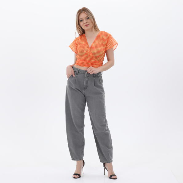 Γυναικείο cropped top ALE 81295339 πορτοκαλί Γυναικεία
