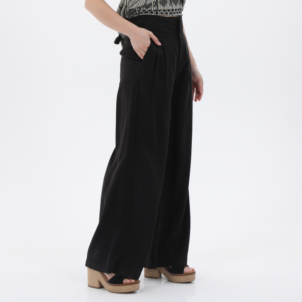 Γυναικεία παντελόνα wide leg ATTRATTIVO 9913843 μαύρη Γυναικεία