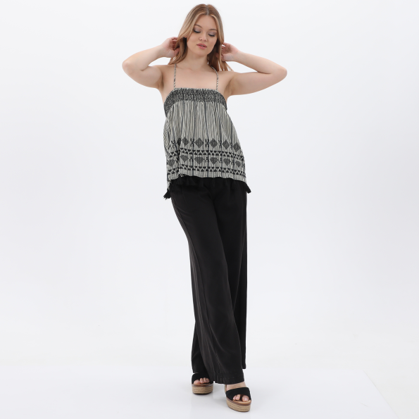 Γυναικεία παντελόνα wide leg ATTRATTIVO 9913843 μαύρη Γυναικεία