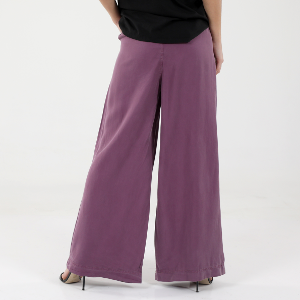 Γυναικεία παντελόνα wide leg ATTRATTIVO 9913843 μοβ Γυναικεία