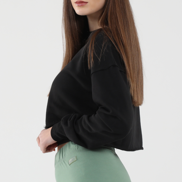 Γυναικεία cropped μπλούζα BODYTALK 1212-903020 BDTKW LOOSE μαύρη Γυναικεία