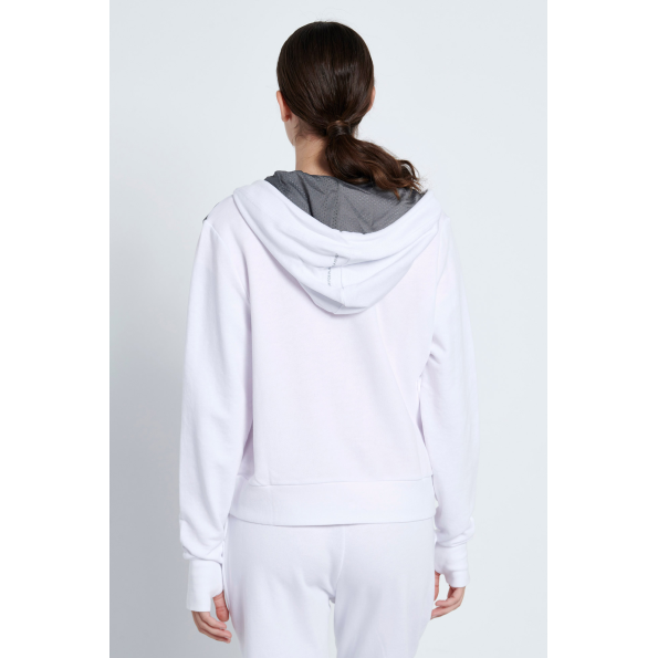 Γυναικεία φούτερ ζακέτα BODYTALK 1212-905122 λευκή Γυναικεία