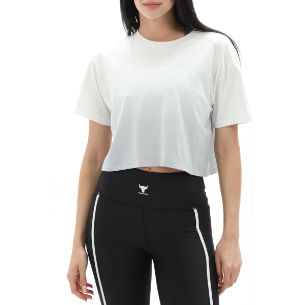 Γυναικείο cropped t-shirt UNDER ARMOUR 1376750 UA BRANDED DIP DYE γκρι