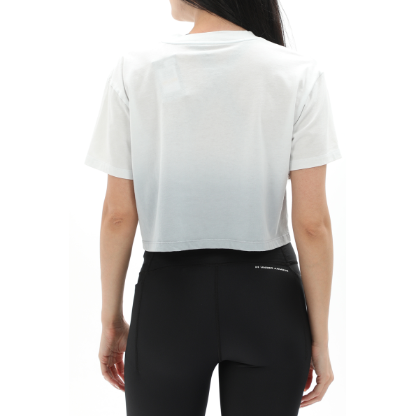 Γυναικείο cropped t-shirt UNDER ARMOUR 1376750 UA BRANDED DIP DYE γκρι Γυναικεία