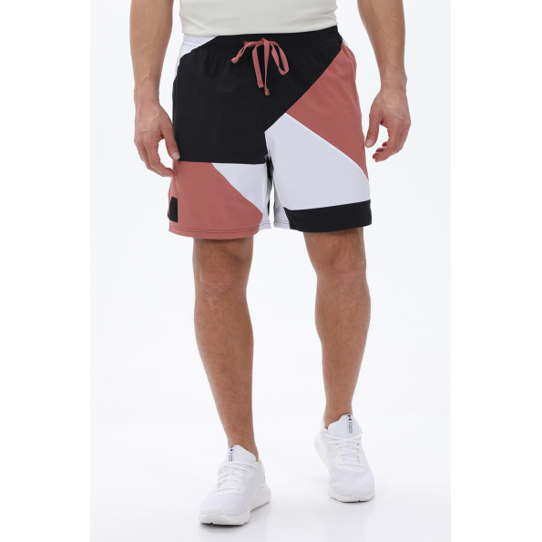 Ανδρικό αθλητικό σορτς UNDER ARMOUR 1377306 Curry Woven 7IN μαύρο λευκό