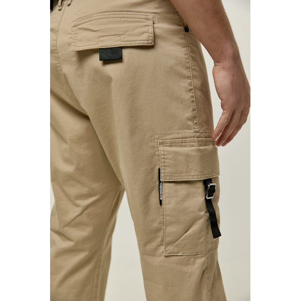 Ανδρικό cargo παντελόνι EDWARD JEANS MP-N-PNT-S22-009 RENNY-KL μπεζ Ανδρικά