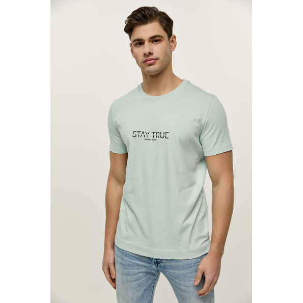 Ανδρικό t-shirt EDWARD JEANS MP-N-TOP-S22-010 ANDER ανοιχτό πράσινο