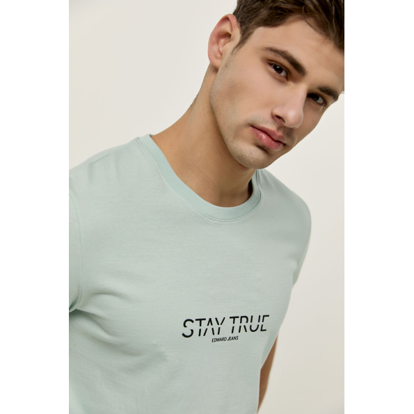 Ανδρικό t-shirt EDWARD JEANS MP-N-TOP-S22-010 ANDER ανοιχτό πράσινο Ανδρικά