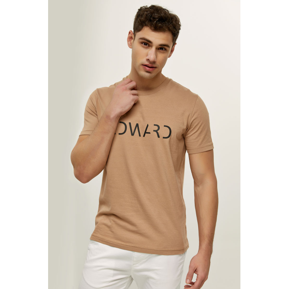 Ανδρικό t-shirt EDWARD JEANS MP-N-TOP-S22-013 BENZO μπεζ