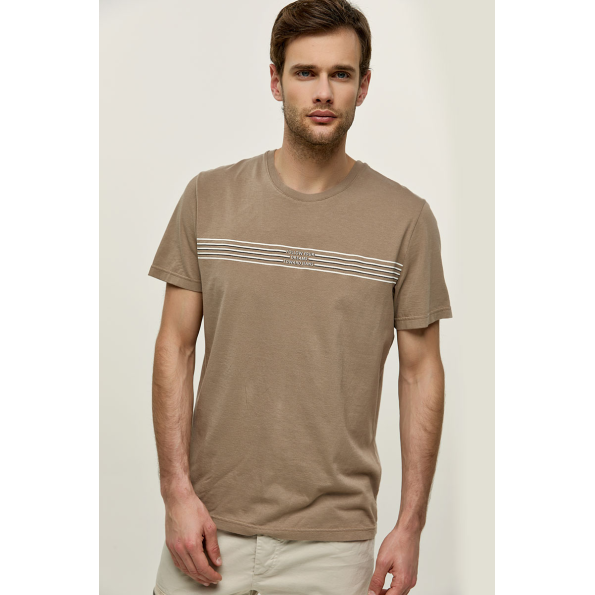 Ανδρικό t-shirt EDWARD JEANS MP-N-TOP-S22-017 JERIC καφέ