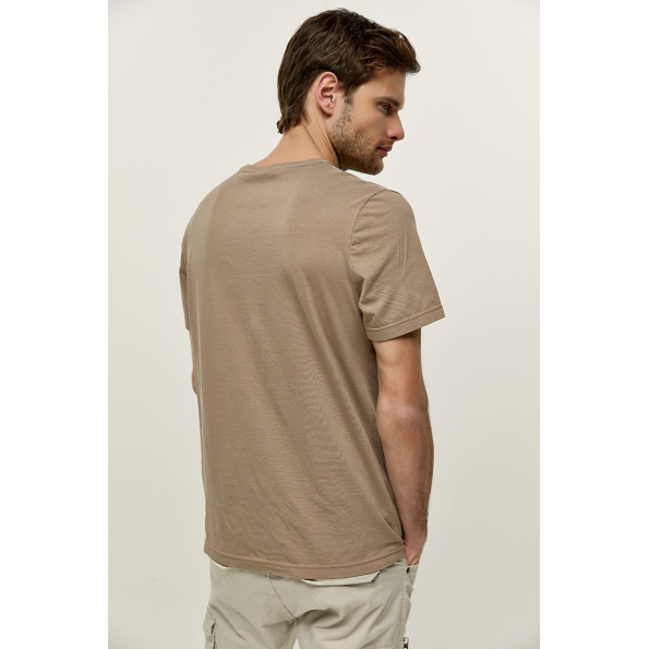 Ανδρικό t-shirt EDWARD JEANS MP-N-TOP-S22-017 JERIC καφέ Ανδρικά