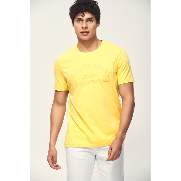 Ανδρικό t-shirt EDWARD JEANS MP-N-TOP-S22-019 FLYN κίτρινο