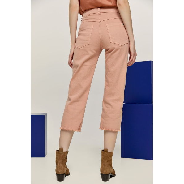Γυναικείο cropped jean παντελόνι EDWARD JEANS WP-N-PNT-S22-011 ASHANTI-H ροζ Γυναικεία