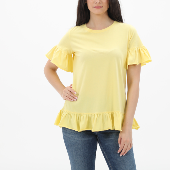 Γυναικεία μπλούζα EDWARD JEANS WP-N-TOP-S22-013 MARELIA κίτρινη