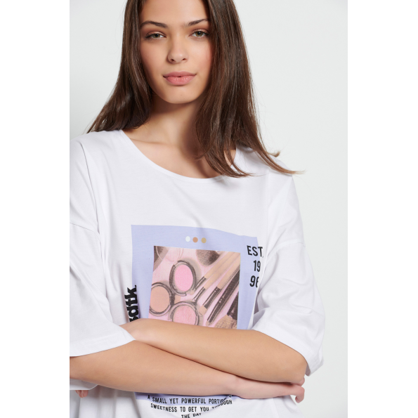 Γυναικείο t-shirt BODYTALK 1231-905928 λευκό Γυναικεία