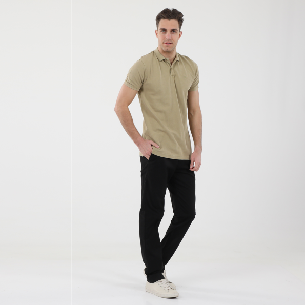 Ανδρική polo μπλούζα DORS 1132002.C04 εκρού Ανδρικά
