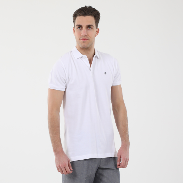 Ανδρική polo μπλούζα DORS 1132001.C01 λευκή Ανδρικά