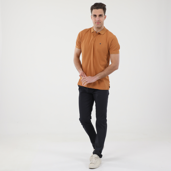 Ανδρική polo μπλούζα DORS 1132001.C02 καφέ Ανδρικά