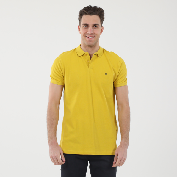 Ανδρική polo μπλούζα DORS 1132001.C03 κίτρινη