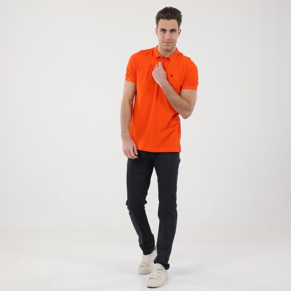 Ανδρική polo μπλούζα DORS 1132001.C05 πορτοκαλί Ανδρικά