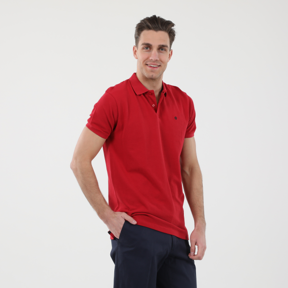 Ανδρική polo μπλούζα DORS 1132001.C07 κόκκινη Ανδρικά