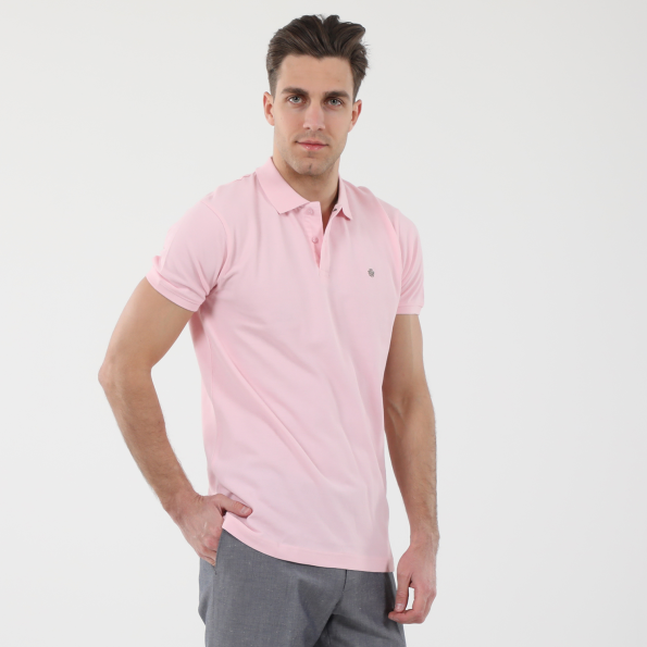 Ανδρική polo μπλούζα DORS 1132001.C08 ροζ Ανδρικά