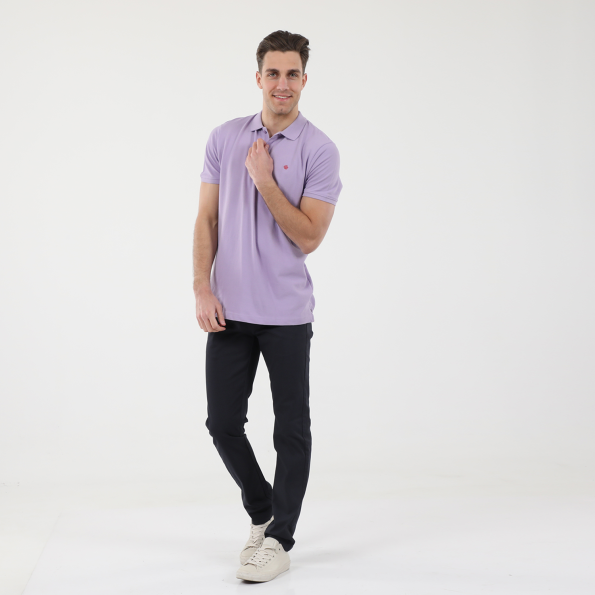 Ανδρική polo μπλούζα DORS 1132001.C09 μοβ Ανδρικά