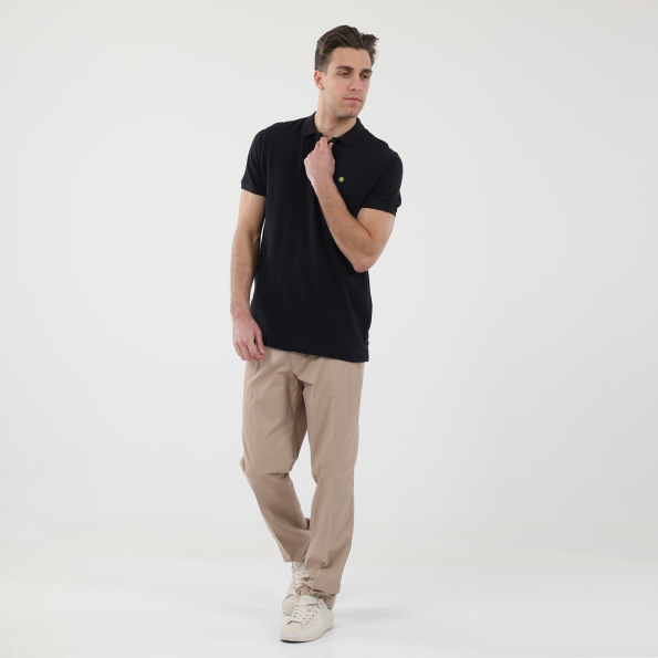 Ανδρική polo μπλούζα DORS 1132001.C11 μαύρη Ανδρικά