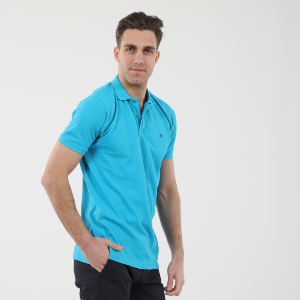 Ανδρική polo μπλούζα DORS 1132001.C12 μπλε Ανδρικά