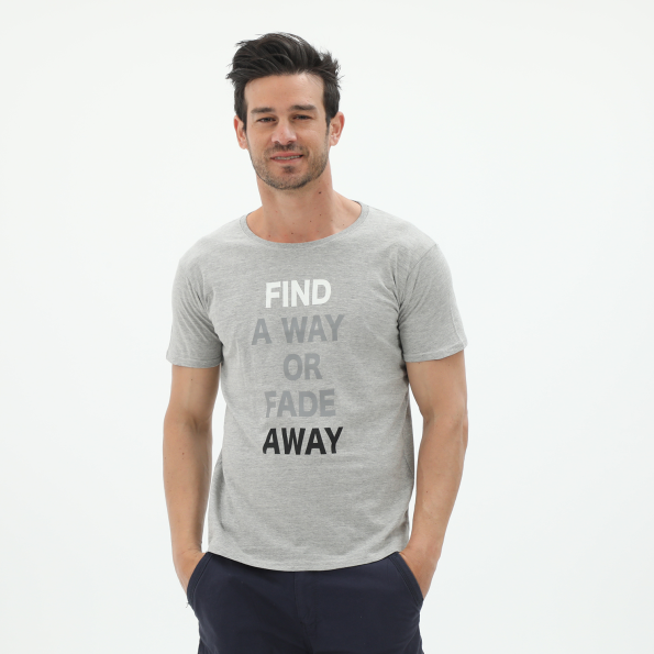 Ανδρικό t-shirt RUN 21K9088201 γκρι Ανδρικά