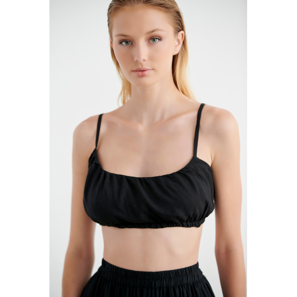Γυναικεία cropped τοπ SUGARFREE 22806079 μαύρη
