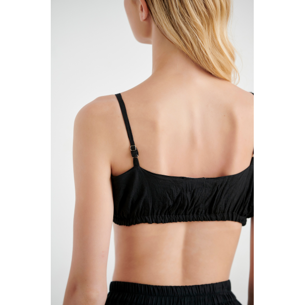 Γυναικεία cropped τοπ SUGARFREE 22806079 μαύρη Γυναικεία