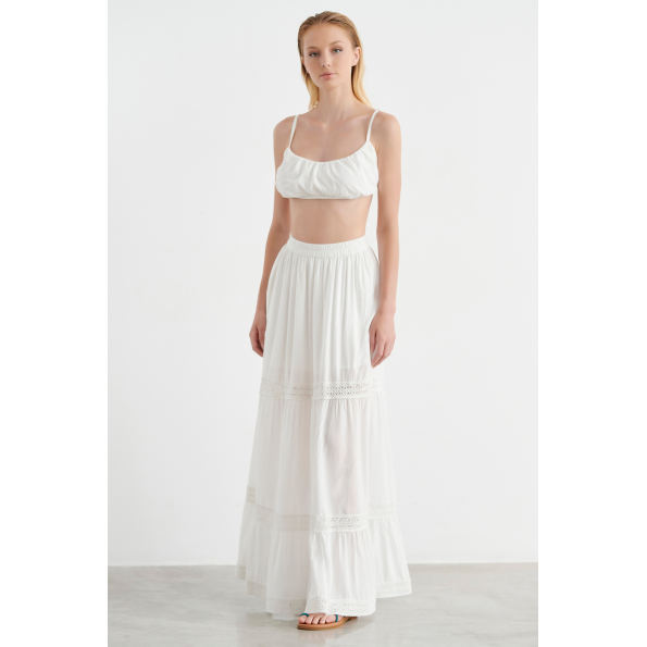 Γυναικείο cropped τοπ  SUGARFREE 22806079 λευκό
