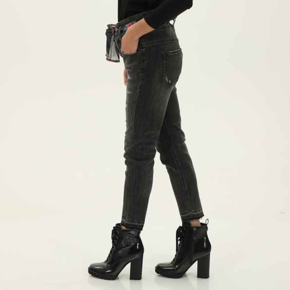 Γυναικείο jean παντελόνι STAFF JEANS 5-907.521.BLS.043 IRENE CROPPED μαύρο Γυναικεία