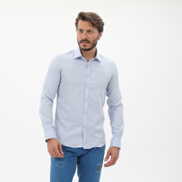 Ανδρικό πουκάμισο MARTIN & CO 123-51-1320 SLIM FIT γαλάζιο