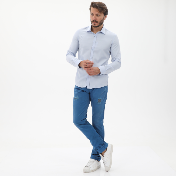 Ανδρικό πουκάμισο MARTIN & CO 123-51-1320 SLIM FIT γαλάζιο Ανδρικά