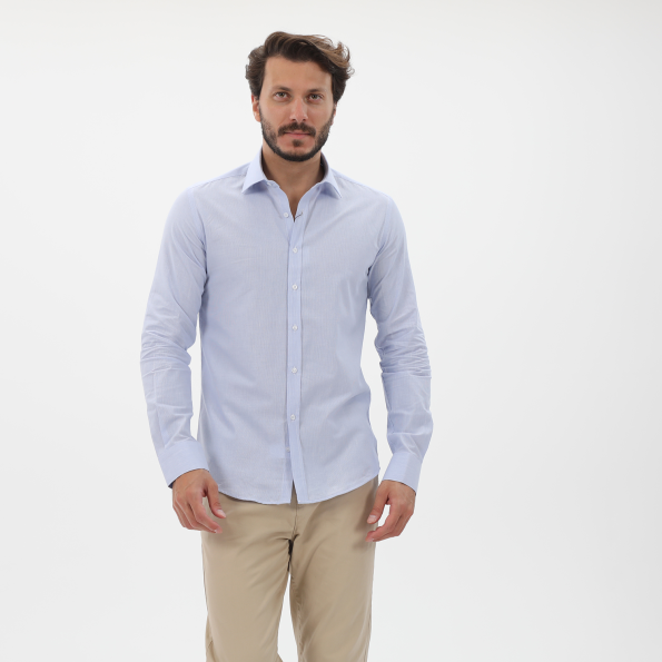 Ανδρικό πουκάμισο MARTIN & CO 123-51-1460 SLIM FIT γαλάζιο