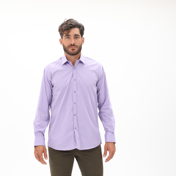 Ανδρικό πουκάμισο MARTIN & CO 123-52-0100 REGULAR FIT μοβ