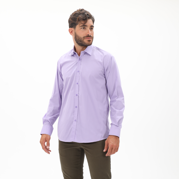 Ανδρικό πουκάμισο MARTIN & CO 123-52-0100 REGULAR FIT μοβ Ανδρικά