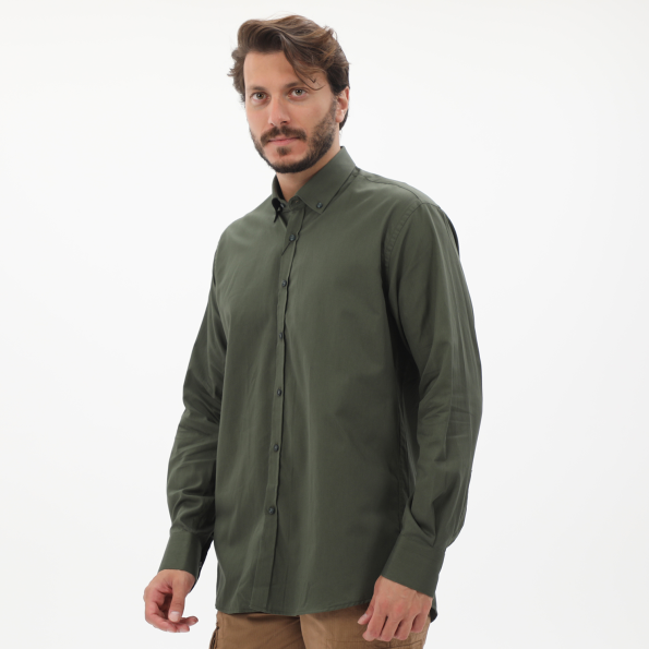 Ανδρικό πουκάμισο MARTIN & CO 123-52-1460 REGULAR FIT λαδί Ανδρικά