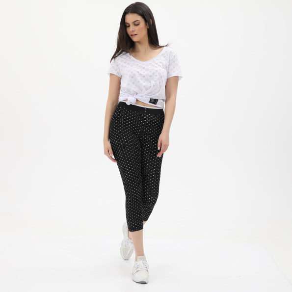 Γυναικείο κολάν BODYTALK 1221-907506 GRANDMAW μαύρο λευκό πουά Γυναικεία