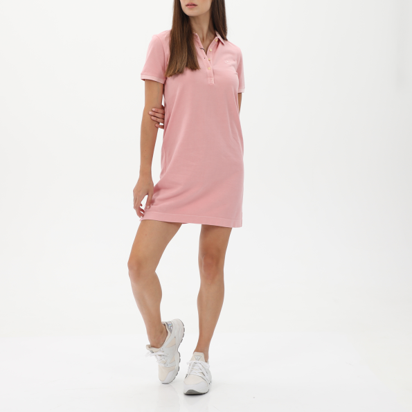 Γυναικείο polo φόρεμα GANT 4203320 Sunfaded ροζ