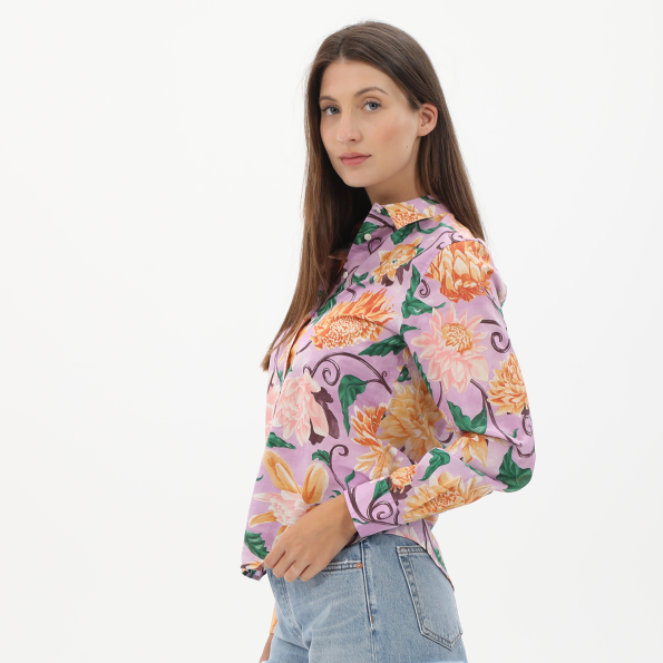 Γυναικείο πουκάμισο GANT 4300076 μοβ floral Γυναικεία