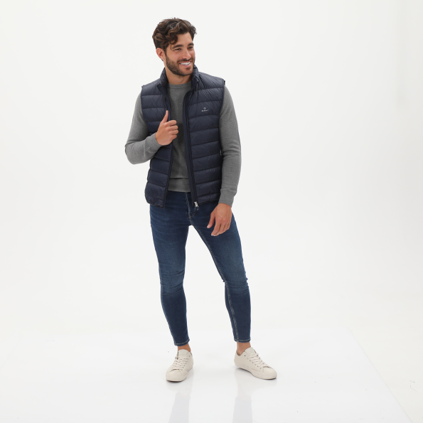 Ανδρικό αμάνικο μπουφάν GANT 7006092 Light Down μπλε Ανδρικά