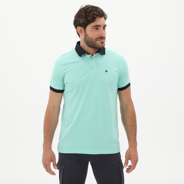 Ανδρική polo μπλούζα DORS 1132003.C04 βεραμάν