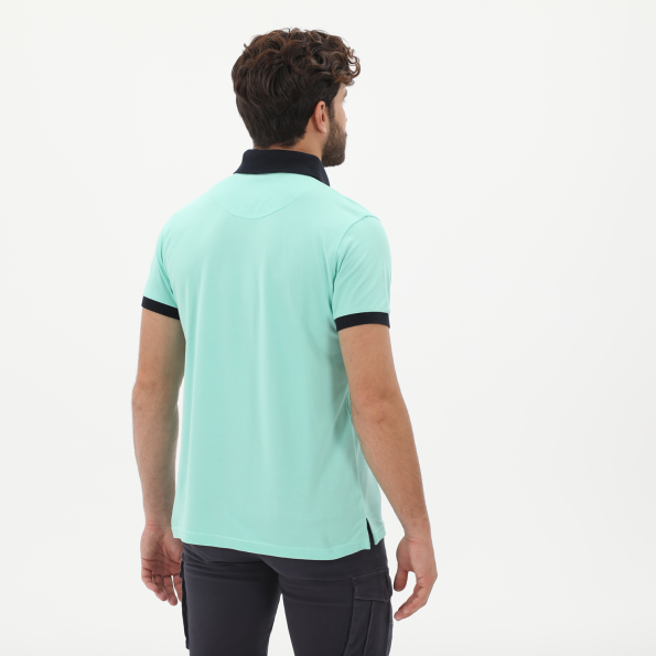Ανδρική polo μπλούζα DORS 1132003.C04 βεραμάν Ανδρικά