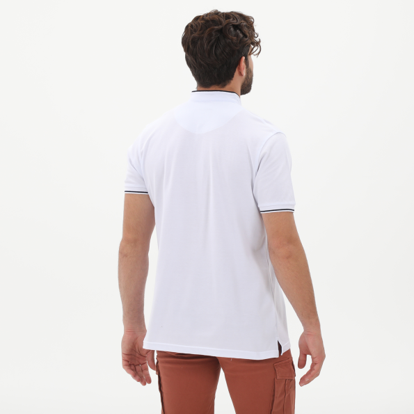 Ανδρική polo μπλούζα DORS 1132004.C01 λευκή Ανδρικά