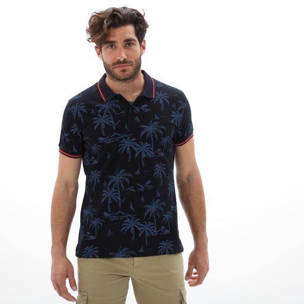 Ανδρική polo μπλούζα DORS 1132005.C02 μπλε