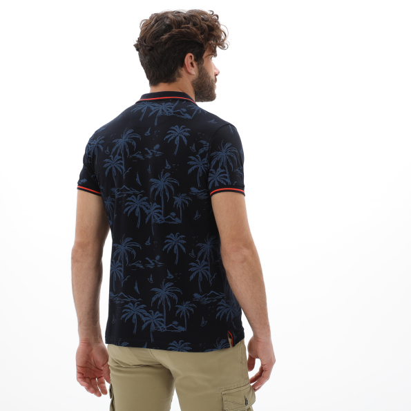 Ανδρική polo μπλούζα DORS 1132005.C02 μπλε Ανδρικά